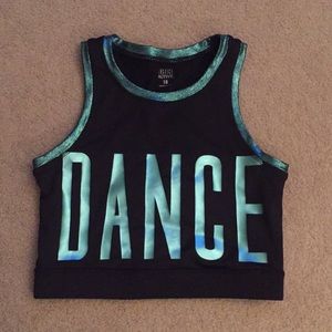 Justice Cropped Dance Top - Girls Size 18 🖤